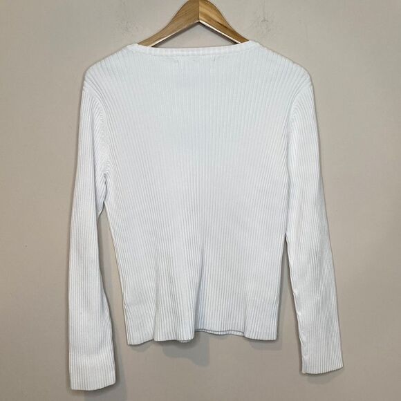 VTG Tommy Hilfiger Flag Front Ribbed Sweater - Picture 6 of 8